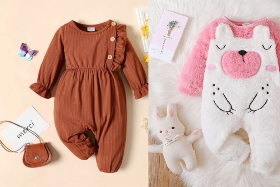 Thesparkshop.in: Product Bear Design Long Sleeve Baby Jumpsuit